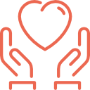 Good hands heart icon